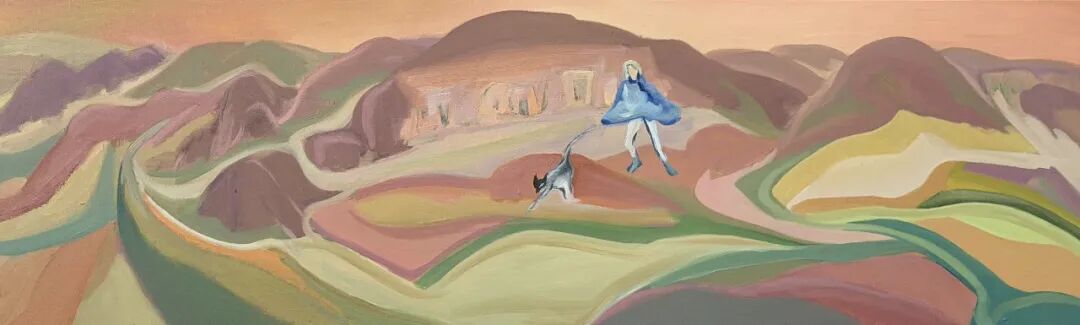 《陈家新庄》贾志果 布面油画40x130
