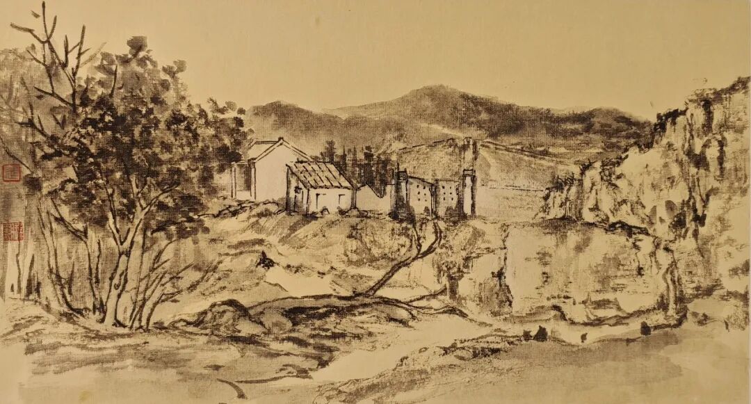 《人家》武逸翾 纸本国画30x60cm