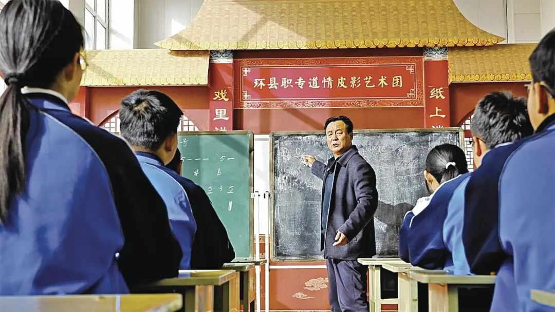 环县职业中等专业学校道情唱腔课堂。 通讯员 梁杰 摄