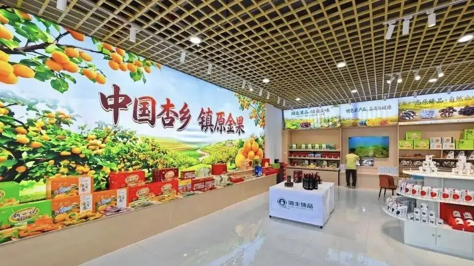 镇原县“甘味”农特产品展馆一角。