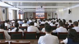 合水县组织党员干部群众集中收听收看庆祝中国共产党成立105周年大会实况