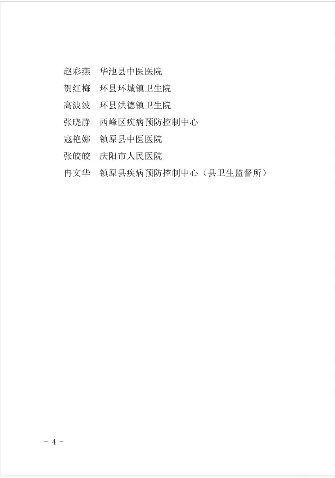 获奖名单
