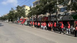西峰局开展“主题党日+文明实践志愿服务”活动
