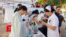 2026年“百市千县”中医药文化惠民活动在宁县欢悦宁州文化创意街区举行