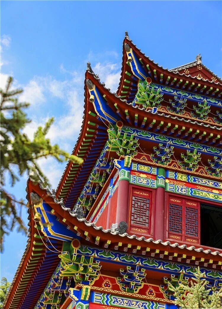小崆峒风景区,古刹清幽、山林叠翠,登顶可俯瞰整片董志塬的秋日全景。