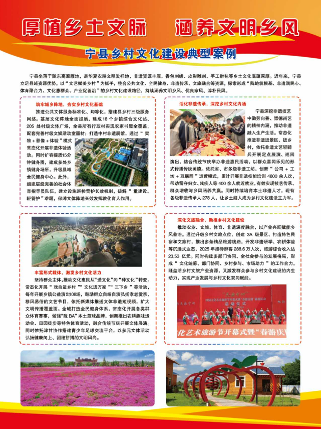 宁县多维赋能基层思想文化与乡风文明建设