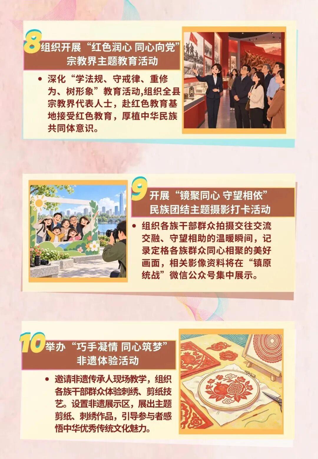 一图读懂镇原县民族团结进步宣传周活动实施方案