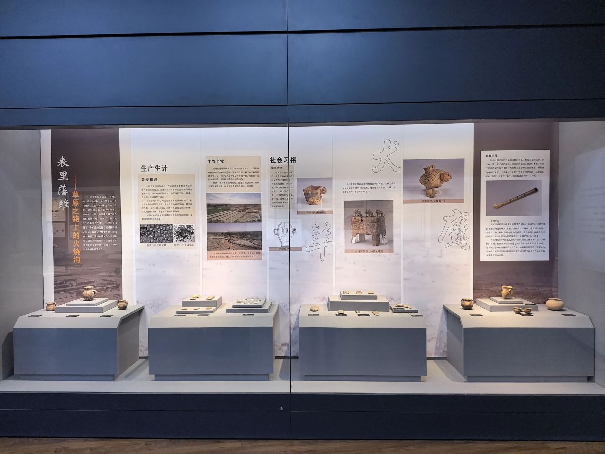 玉门火烧沟遗址文物展在镇原开展