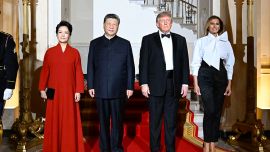 习近平和彭丽媛出席特朗普总统夫妇举行的欢迎国宴