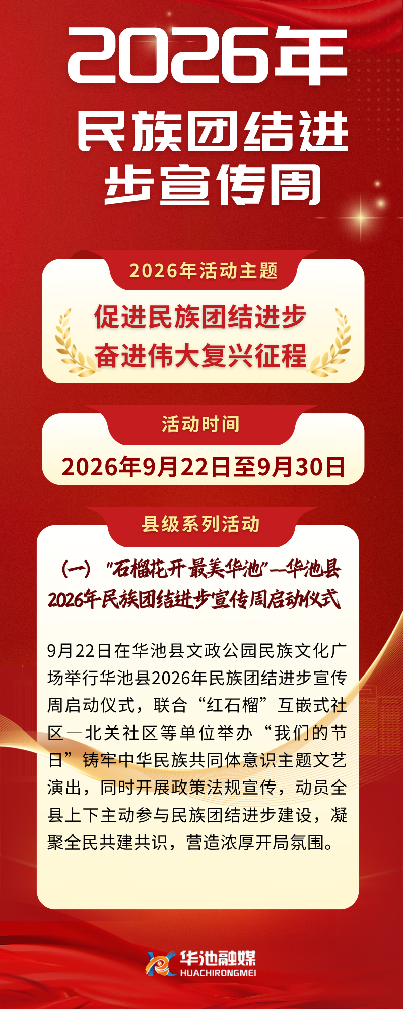 长图|华池县2026年民族团结进步宣传周