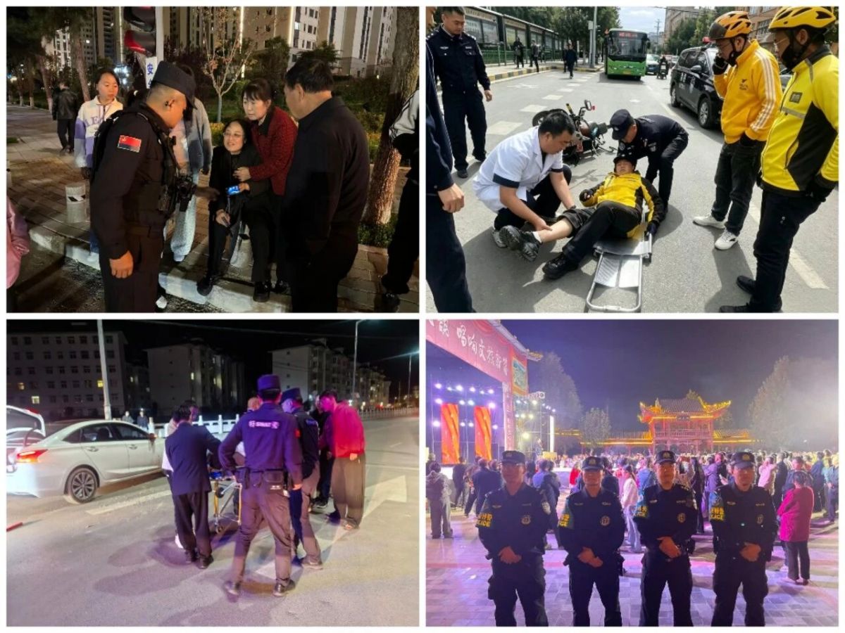 庆阳公安特警坚守岗位筑牢国庆假期安全防线