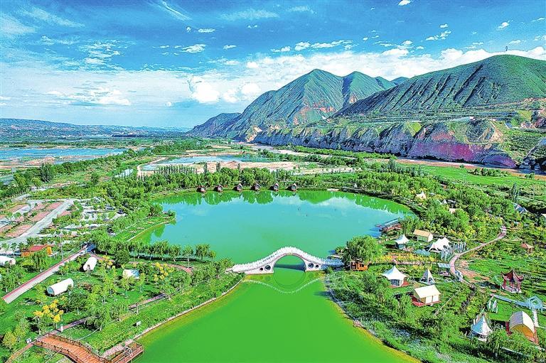 临洮县洮河如意湾景区。(金奉乾)