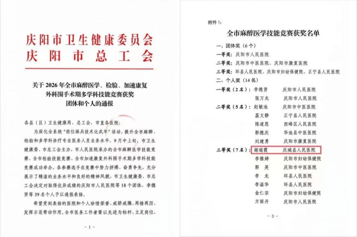 庆城县职工在省市多场专业技能竞赛中斩获多项殊荣